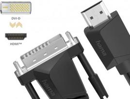 adapteris dvi to hdmi - Kabelis Hama Video Cable DVI / HDMI, 1,5m, black Prekė - 00200715 - 3 nuotrauka
