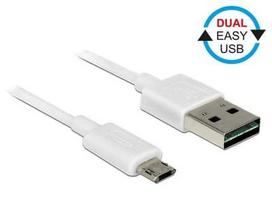 usb type b - Delock Cable Micro USB / USB White 2m - 1 nuotrauka