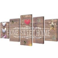 Fotopaveikslas su užrašu "home sweet home" ant drobės 100 x 50 cm