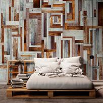 Fototapetas - Labyrinth of wooden planks