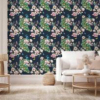 Tapetai Artgeist Magnolias And Peacocks, 1000 cm x 50 cm