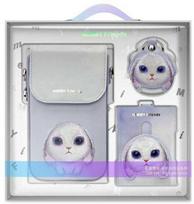 krepsys pinigine - Nimmy Big Eyed Pet 2.0 Rabbit 3-in-1 Phone Bag + Wallet + Tracker Case - Purple - 1 nuotrauka