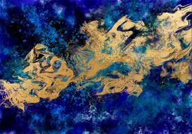 Fototapetas Artgeist Gorgeous Blue, 140 cm x 140 cm