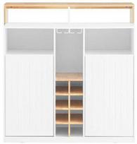 Sobuy Virtuvės sala KNL07-WN, balta/šviesiai ruda (White/Light Brown)