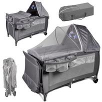 vaikiska loveles - RoGer Baby Travel Crib 2-Level Pilkas (Grey) - 1 nuotrauka