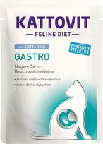 Šlapias kačių maistas Kattovit Feline Diet Gastro Duck With Rice, mėsa, 0.085 kg