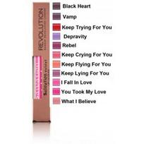 Makeup Revolution Velvet Lip Lacquer lūpų dažai-lakas - Depravity