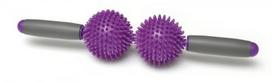 SISSEL Spiky Twin Roller masažuoklis, violetinis (Purple)