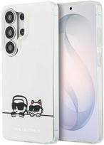 Karl Lagerfeld IML K&CH Peekaboo Logo Magnetic dėklas skirtas Apple iPhone Samsung Galaxy S26 Ultra baltos spalvos