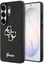 „Guess“ fiksuotas blizgučiais dengtas metalinis 4G logotipo dėklas, skirtas „Samsung Galaxy S26 Ultra“, juodas