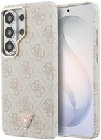 guess pu leather 4g - Guess PU Leather 4G Strass Triangle Logo Gold Frame Magnetic dėklas skirtas Samsung Galaxy S26 Ultra rožinės spalvos - 1 nuotrauka