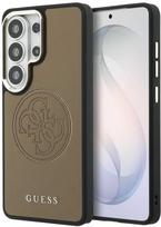 Guess PU Perforated 4G Logo Magnetic dėklas skirtas Samsung Galaxy S26 Ultra rudos spalvos