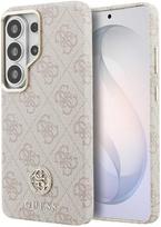 guess pu leather 4g - Guess PU Leather 4G Strass Logo Gold Frame Magnetic dėklas skirtas Samsung Galaxy S26 Ultra rožinės spalvos - 1 nuotrauka