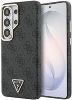 s26 ultra deklas - Guess PU Leather 4G Strass Triangle Logo Gold Frame Magnetic dėklas skirtas Samsung Galaxy S26 Ultra juodos spalvos - 1 nuotrauka