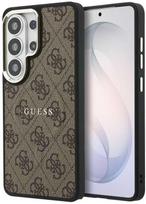 guess pu leather 4g - Guess PU Leather 4G Gold Frame Magnetic dėklas skirtas Samsung Galaxy S26 Ultra rudos spalvos - 1 nuotrauka