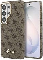 s26 ultra deklas - Guess PU 4G Script Metal Logo magnetinis dėklas Samsung Galaxy S26 Ultra rudas - 1 nuotrauka