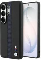 BMW M PU Leather Perforated Stripes and Metal Logo Magnetic dėklas skirtas Samsung Galaxy S26 Ultra Mėlyna