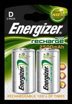 elementas d - Kraunami elementai Energizer D 2500 mAh, 2 vnt. - 1 nuotrauka