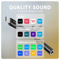 usb c to usb 3.0 - Axagon ADA-HC USB-C - 3.5mm (F) jungtis, didelės raiškos DAC, 32 bitų 384 kHz garso adapteris Juodas (Black) - 2 nuotrauka