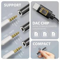 usb c to usb 3.0 - Axagon ADA-HC USB-C - 3.5mm (F) jungtis, didelės raiškos DAC, 32 bitų 384 kHz garso adapteris Juodas (Black) - 6 nuotrauka