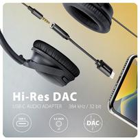 usb c to usb 3.0 - Axagon ADA-HC USB-C - 3.5mm (F) jungtis, didelės raiškos DAC, 32 bitų 384 kHz garso adapteris Juodas (Black) - 8 nuotrauka