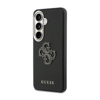 Dėklas Guess PU 4G Resin Metal Logo Case for Samsung Galaxy S26 Juodas