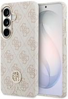 guess pu leather 4g - Guess PU Leather 4G Strass Logo Gold Frame Magnetic dėklas skirtas Samsung Galaxy S26 rožinės spalvos - 1 nuotrauka