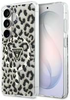 magsafe - Guess IML leopardo rašto trikampio formos „MagSafe“ dėklas, skirtas „Samsung Galaxy S26“, juodas - 1 nuotrauka