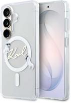 iphone telefonai - Karl Lagerfeld IML Choupette Karl Script Logo magnetinis dėklas, skirtas iPhone Samsung Galaxy S26, skaidrus - 1 nuotrauka