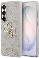 Guess PU 4G Metal Logo dėklas skirtas Samsung Galaxy S26+ rožinės spalvos