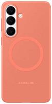 magnetas telefono - Dėklas Samsung Galaxy S26+ Silicone Magnet Cover Coral Raudona - 1 nuotrauka