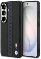 perforuotos juostos - BMW M PU Leather Perforated Stripes and Metal Logo Magnetic dėklas skirtas Samsung Galaxy S26 mėlynos spalvos - 1 nuotrauka