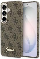 Guess 4G Script MagSafe dėklas, skirtas Samsung Galaxy S26, rudas