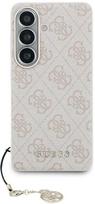 „Guess 4G Classic Logo Charm MagSafe“ dėklas, skirtas „Samsung Galaxy S26“, rožinis