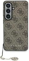 Guess 4G klasikinis „Logo Charm MagSafe“ dėklas, skirtas „Samsung Galaxy S26“, rudas