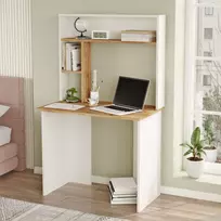 Kalune Design BR2 AW Rašomasis Stalas su Lentyna Rudas/Baltas (Brown/White)