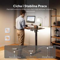SENSE7 NOJO LIGHT rašomasis stalas, Juodas (Black), 120 cm x 60 cm