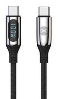 60w type c - OEM LCD USB Type-C, USB Type C, 1 m, juoda - 1 nuotrauka
