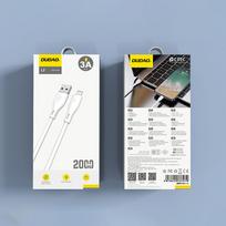 lightning to usb a cable - Dudao L2L USB to Lightning fasst charging data cable 5A 2m White - 2 nuotrauka
