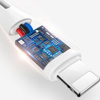 lightning to usb a cable - Dudao L2L USB to Lightning fasst charging data cable 5A 2m White - 3 nuotrauka