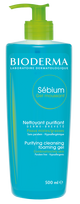 BIODERMA riebios ir mišrios odos prausiklis SEBIUM GEL MOUSSANT, 500ml