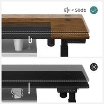 stalai 140x60 - SONGMICS Reguliuojamo aukščio stalas 140x60 Vintažinė ruda-juoda (Vintage Brown-Black) - 4 nuotrauka