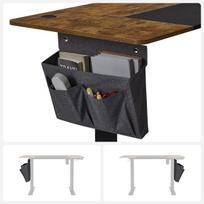 stalai 140x60 - SONGMICS Reguliuojamo aukščio stalas 140x60 Vintažinė ruda-juoda (Vintage Brown-Black) - 7 nuotrauka