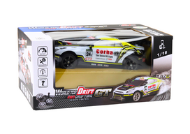 rc drift - Lean Toys RC sportinis automobilis 1:16 Drift su keičiamais ratais Baltas ir Geltonas (White and Yellow) - 2 nuotrauka