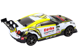 rc drift - Lean Toys RC sportinis automobilis 1:16 Drift su keičiamais ratais Baltas ir Geltonas (White and Yellow) - 3 nuotrauka
