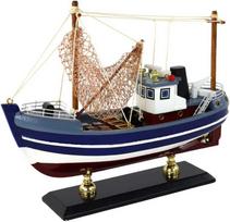 kolekciniai modeliukai - LEAN Cars kolekcinis laivo modelis su mediniais stiebais, 13536 - 1 nuotrauka