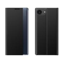 iphone naujas - Hurtel New Sleep Case for Apple iPhone 16e with Flip Cover and Stand - Juodas (Black) - 1 nuotrauka