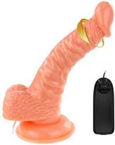 Baile Super Rota Vibruojantis Realistiškas Penis su Siurbtuku 20.5 cm, Kūno spalvos (Flesh)