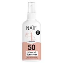 Naïf Mineralinis purškalas nuo saulės SPF50 kūdikiams ir vaikams, 100 ml