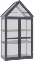 "Outsunny Cold Frame" mini šiltnamis 3 lygių šiltnamio augalų lova su atlenkiamu stogu Medinės dvigubos durys Natūralus 70,5 x 42 x 132 cm